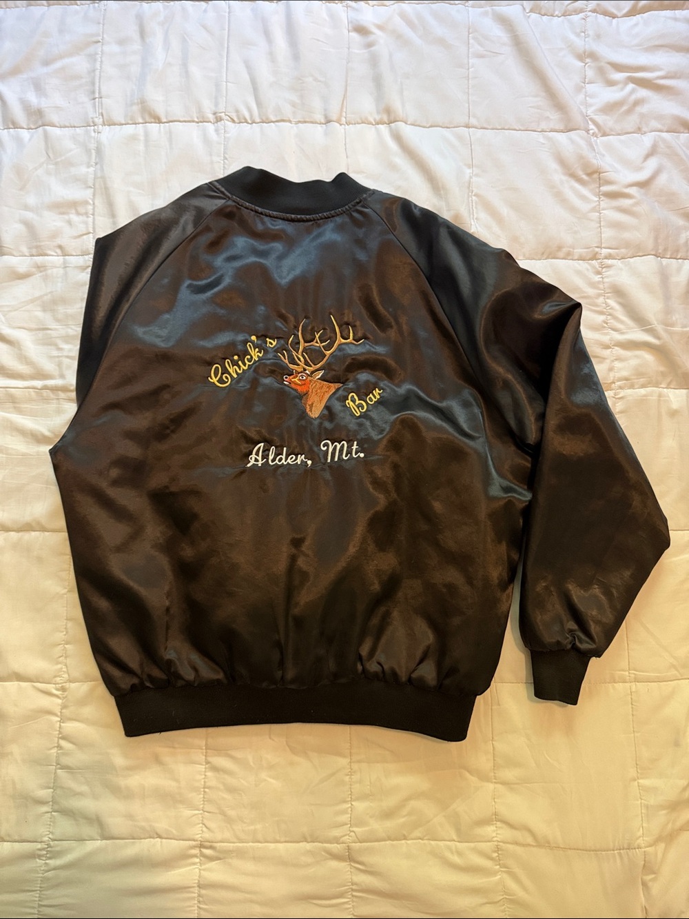 Women’s Black Quilted-Lined Bomber Jacket